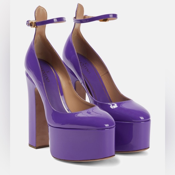 BNWT Valentino Purple Patent Tango Platforms- 42 (US 10-11) - Picture 3 of 9
